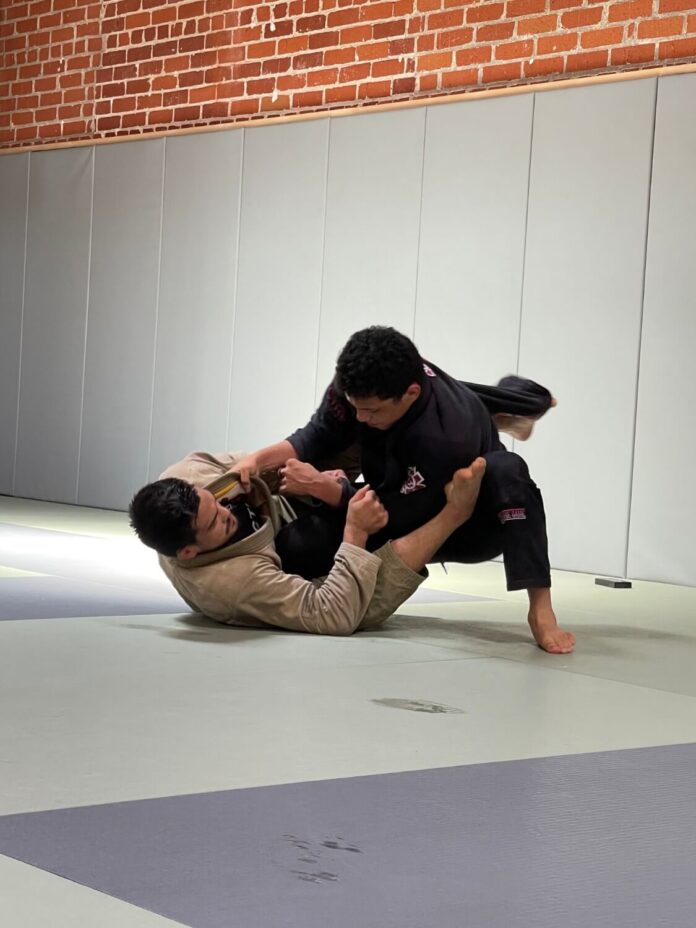 mario practicing jiujitsu