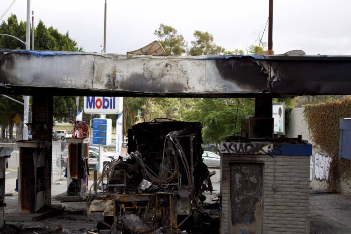 Gas station fire