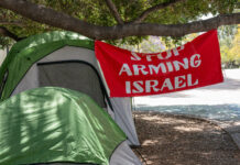 Oxy JVP and SJP stage encampment for divestment ahead of Board of Trustees meeting